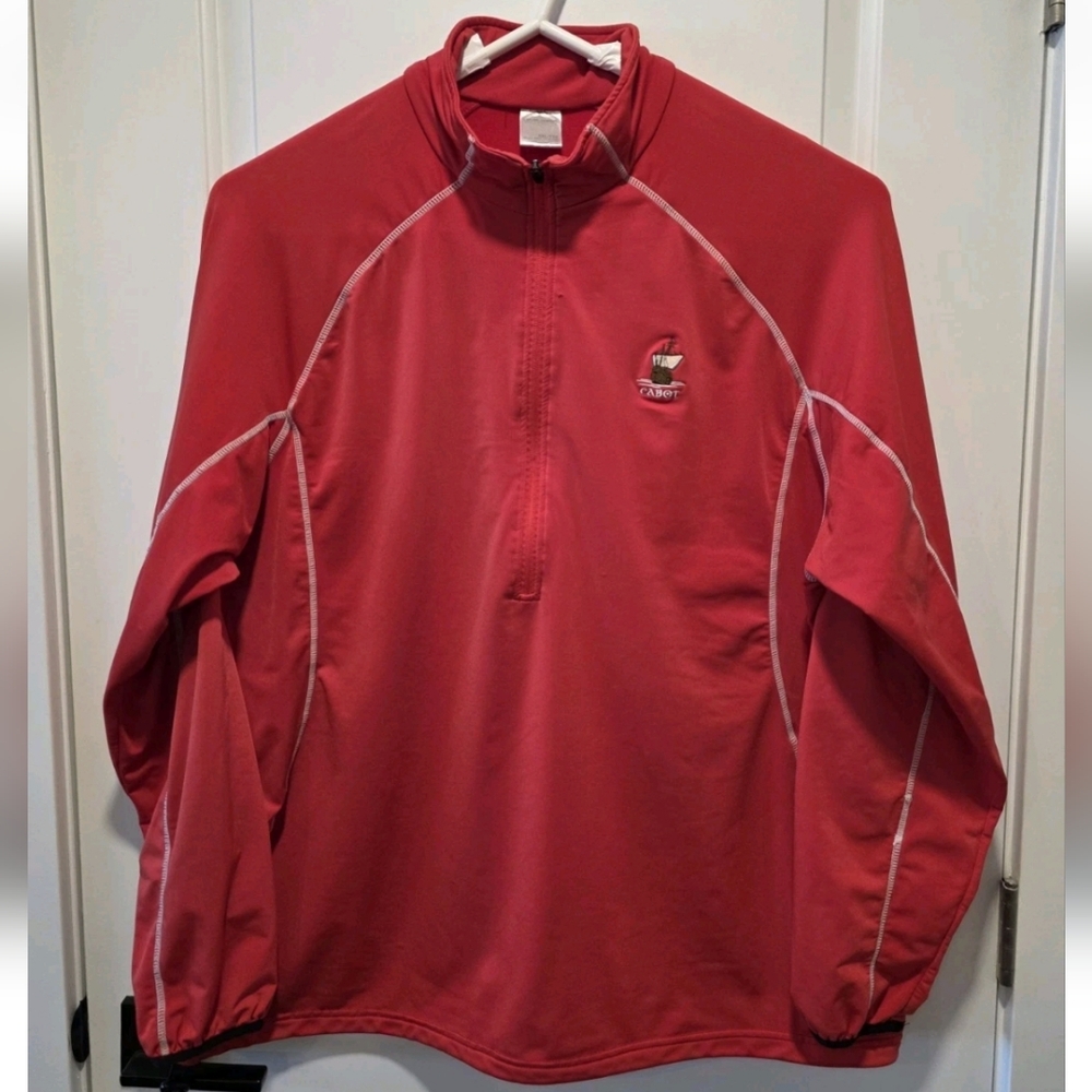 Levelwear Cabot Links Mens 2XL XXL 1/2 Zip Pullover Long Sleeve Red